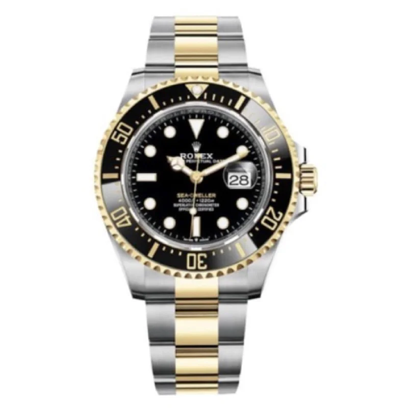 Rolex Sea Dweller 43mm - Ref: 126603-0001 - Black Dial, Two Tone Stainless Steel & 18K Yellow Gold Oyster Bracelet Watch-Rolex Milgauss White Dial Watch