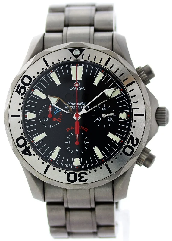 Omega Seamaster America's Cup Racing Titanium 22695000 Original Papers-Omega Seamaster Diver 300M 007 Edition