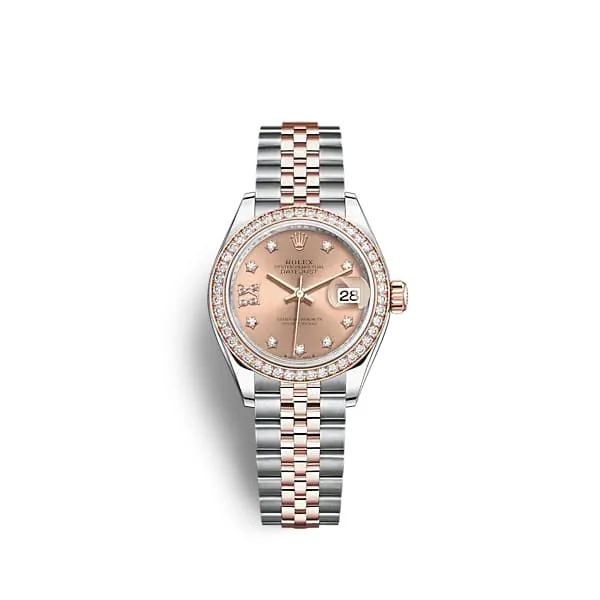 Rolex Lady-Datejust 28mm - Ref: 279381rbr-0027 - Rose Diamond Dial & Diamond Bezel, Two Tone Stainless Steel & 18K Rose Gold Jubilee Bracelet Women's Watch-Rolex GMT-Master II 126710 Watch