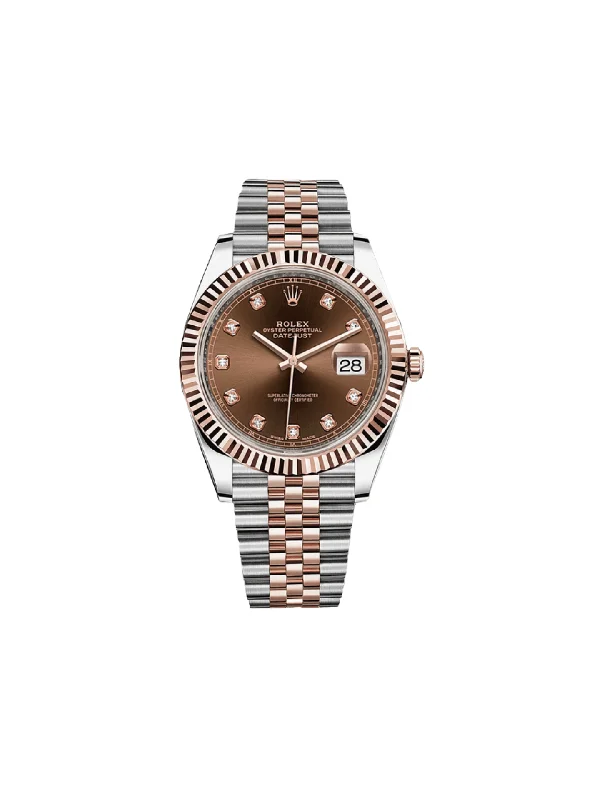 Rolex Datejust 126331 Rose Gold Stainless Steel Chocolate Diamond Dial Jubilee-Rolex GMT-Master II 126710BLRO Pepsi Dial Watch