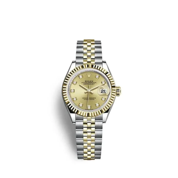 Rolex Lady-Datejust 28mm - Ref: 279173-0011 - Champagne Roman Dial, Two Tone Stainless Steel & 18K Yellow Gold Jubilee Bracelet Women's Watch-Rolex Daytona 116500LN Watch