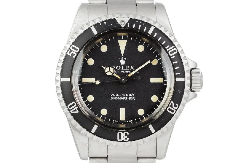 1967 Rolex Submariner 5513 with Meters First Dial-Rolex Milgauss Green Crystal Watch