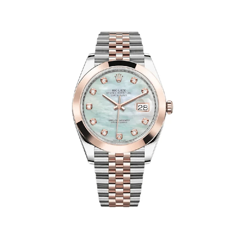 Rolex Datejust 126301 Stainless Steel Rose Gold Mother of Pearl Diamond Dial Jubilee-Rolex Yacht-Master 42mm Watch