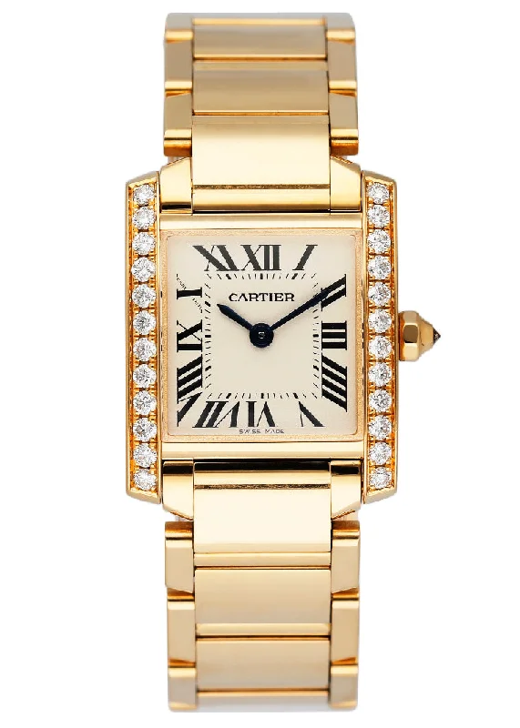 Cartier Tank Francaise WJTA0024 Diamond Bezel Ladies Watch Box Papers-Cartier C de Cartier Necklace