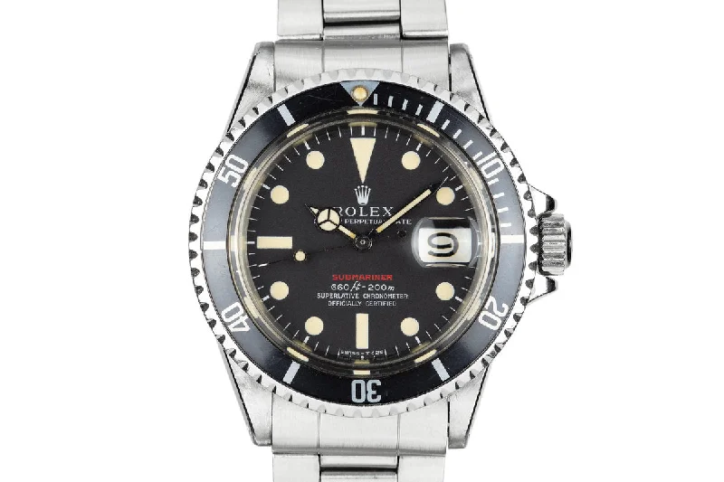 1970 Rolex Red Submariner 1680 with MK IV Dial with Rolex Service Papers-Rolex Yacht-Master 40mm Diamond Dial Watch