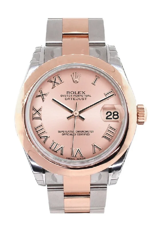 Rolex Datejust 31 Pink Roman Dial Dome set with Diamonds Bezel Ladies Watch 278241-Rolex Explorer 39mm Watch Sale