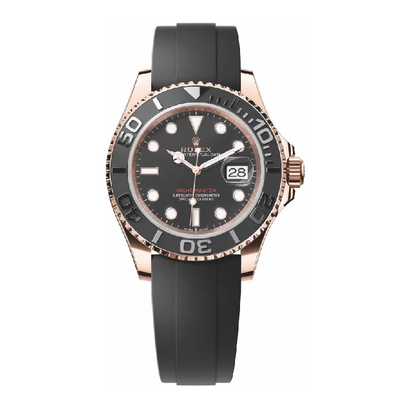 Rolex Yachtmaster 40mm - Ref: 126655-0002 - Black Dial & 18K Rose Gold Case, Black Oysterflex Bracelet Men's Watch-Rolex Oyster Perpetual 36mm Blue Dial Watch