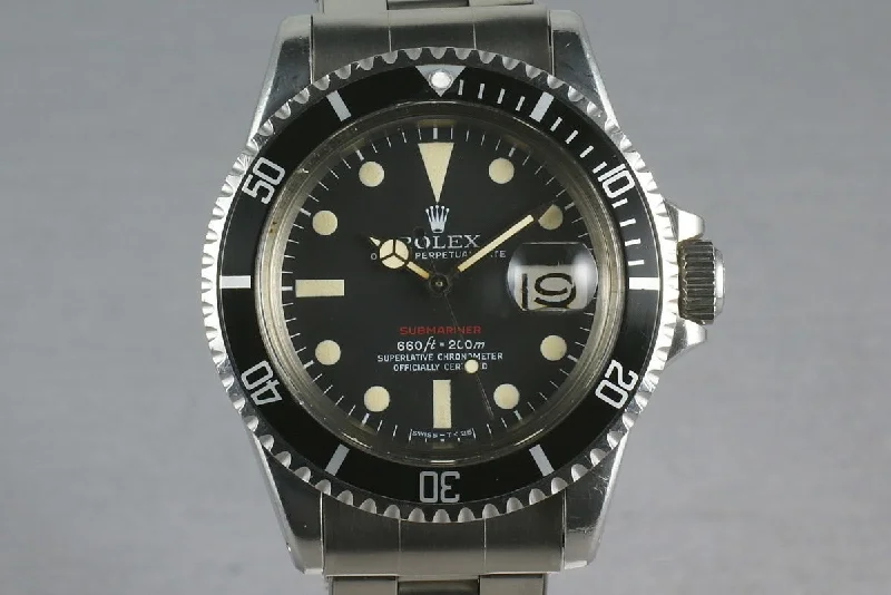 Rolex Red Submariner 1680 Mark V Unpolished-Rolex Submariner 116610LV Hulk Watch