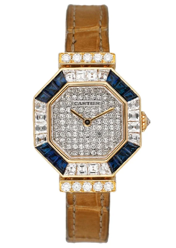 Cartier Paris Andine 82220000 Diamond Sapphire Ladies Watch-Cartier Tank Louis 35mm Watch