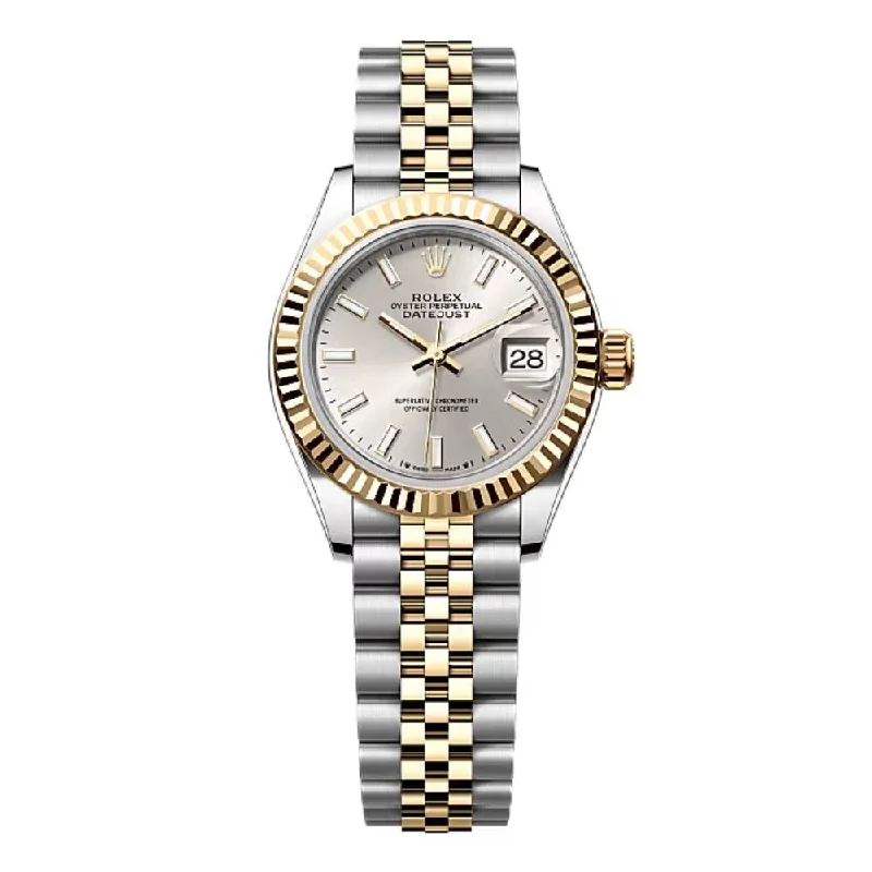 Rolex Lady-Datejust 28mm - Ref: 279173-0019 - Silver Stick Dial, Two Tone Stainless Steel & 18K Yellow Gold Jubilee Bracelet Women's Watch-Rolex Yacht-Master Women’s Watch