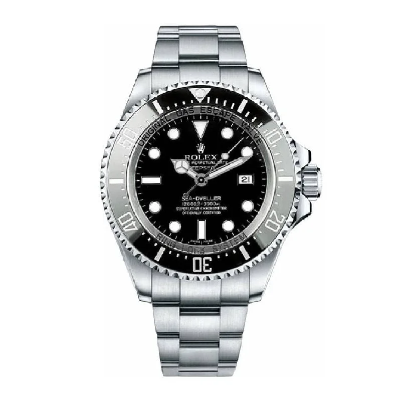 Rolex Sea Dweller 44mm - Ref: 116660 - Black Dial, Stainless Steel Oyster Bracelet Watch-Rolex Cosmograph Daytona Gold Watch