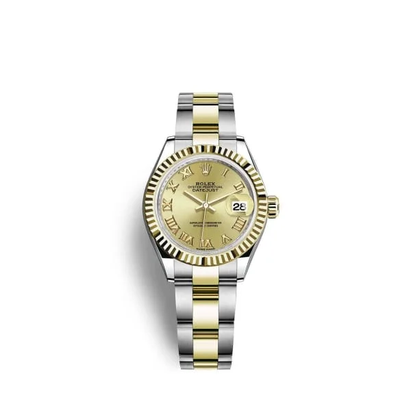 Rolex Lady-Datejust 28mm - Ref: 279173-0010 - Champagne Roman Dial, Two Tone Stainless Steel & 18K Yellow Gold Oyster Bracelet Women's Watch-Rolex GMT-Master II 126711CHNR Watch