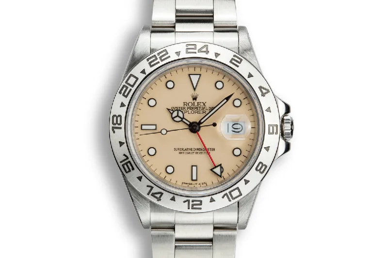 1986 Rolex Explorer II 16550 Cream Dial with Box and Papers-Rolex Submariner 16613 Two-Tone Watch