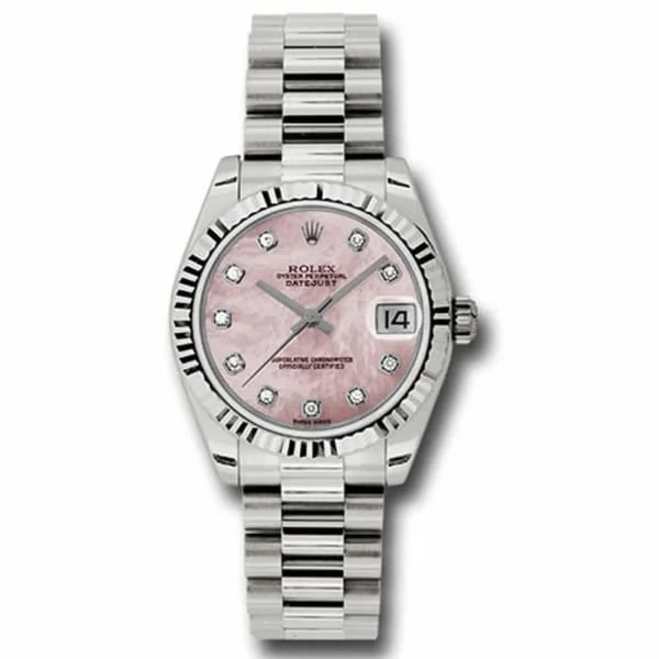 Rolex Datejust 31mm - Ref: 178279 pmdp - Pink Dial, 18K White Gold President Bracelet Women's Watch-Rolex Daytona 116500LN Watch