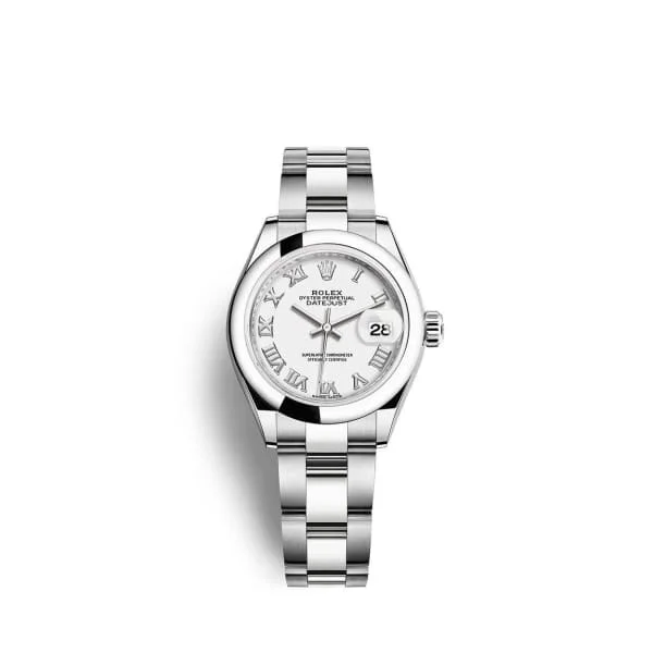 Rolex Lady-Datejust 28mm - Ref: 279160-0016 - White Roman Dial, Stainless Steel Oyster Bracelet Women's Watch-Rolex Day-Date 36mm Watch