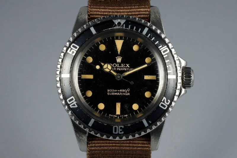 1964 Rolex Submariner 5513 Glossy Gilt Dial-Rolex Explorer 39mm Black Dial Watch