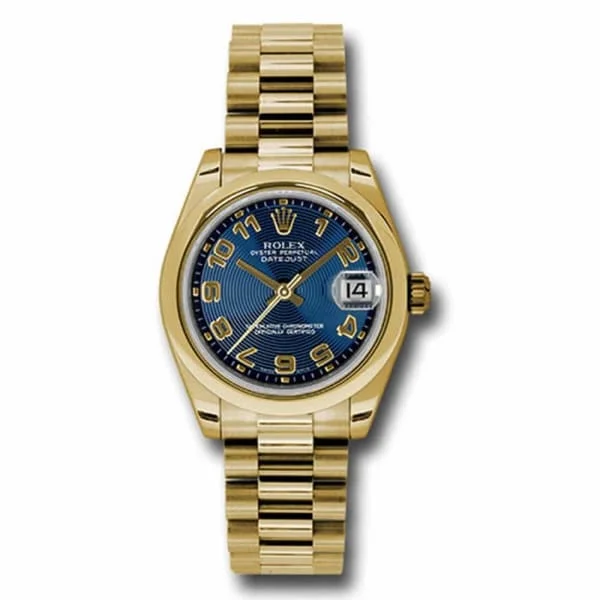 Rolex Datejust 31mm - Ref: 178248 blcap - Blue Dial, 18K Yellow Gold President Bracelet Women's Watch-Rolex Explorer 39mm Watch