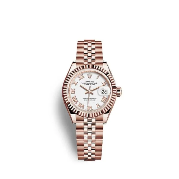 Rolex Lady Datejust 28mm - Ref: 279175-0022 - White Dial, 18K Rose Gold Jubilee Bracelet Women's Watch-Rolex Cosmograph Daytona 116520 Black Dial Watch