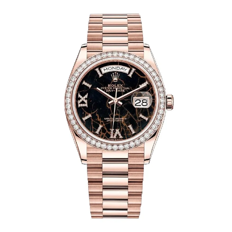 Rolex Day Date 36mm - Ref: 128345rbr-0044 - Eisenkiesel Diamond Dial & Diamond Bezel, 18K Rose Gold President Bracelet Watch-Rolex Datejust 41mm Watch