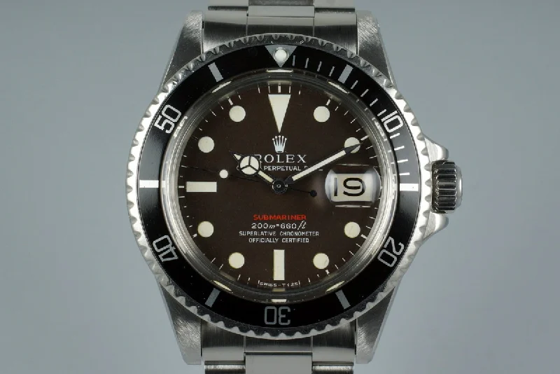 1969 Rolex Red Submariner 1680 Mark II Meters First Dial BROWN-Rolex Yacht-Master 40mm Two-Tone Watch