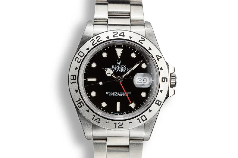 1990 Rolex Explorer II 16570 Black Dial-Rolex Submariner 114060 No Date Black Dial Watch