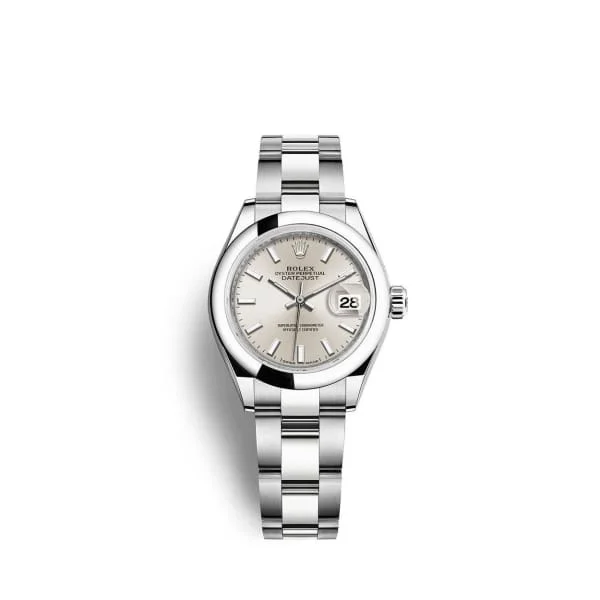 Rolex Lady-Datejust 28mm - Ref: 279160-0006 - Silver Stick Dial, Stainless Steel Oyster Bracelet Women's Watch-Rolex Explorer 42mm Watch