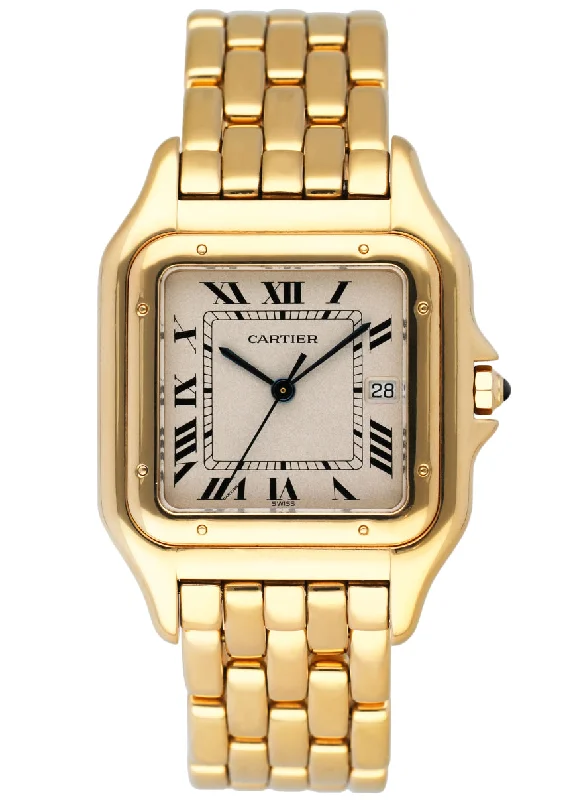 Cartier Panthere Large W25014B9 18K Yellow Gold Mens Watch-Cartier Juste un Clou 18k Gold Necklace