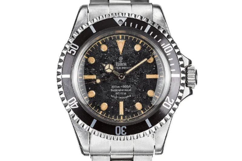 1964 Tudor Submariner 7928 Gilt Dial with "Granite" Patina-Rolex Submariner 114060 No Date Black Dial Watch