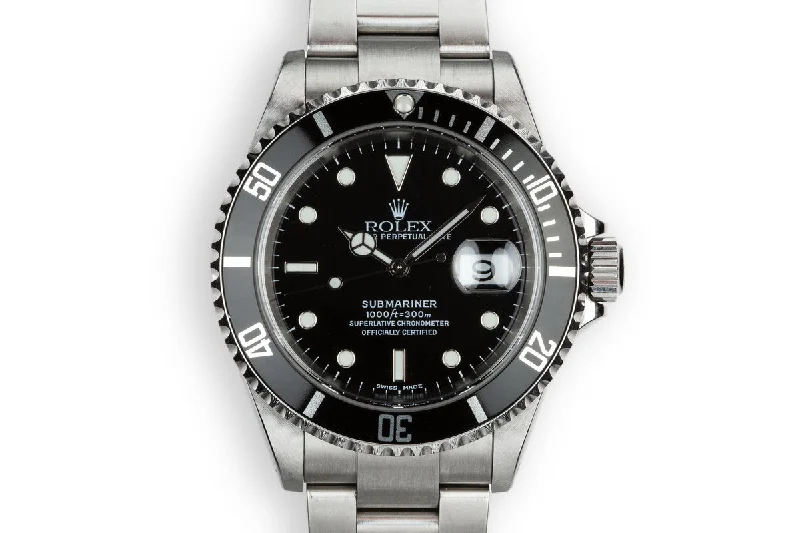 2002 Rolex Submariner 16610 with Box and Papers-Rolex Submariner Ceramic Bezel Watch