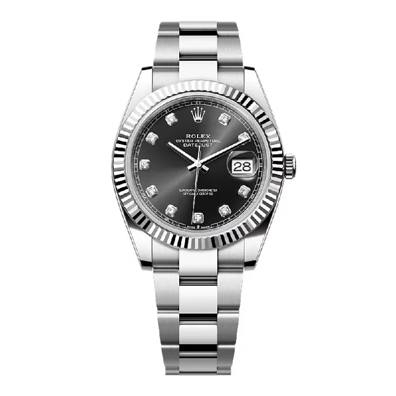 Rolex Datejust 41mm - Ref: 126334-0011 - Black Diamond Dial, Stainless Steel Oyster Bracelet Men's Watch-Rolex Cosmograph Daytona 116503 Watch