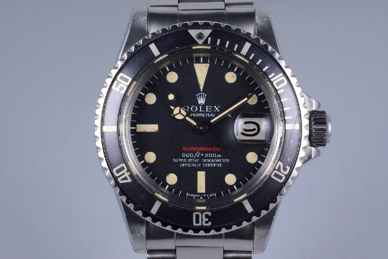 1971 Rolex Red Submariner 1680 Mark IV Dial-Rolex Submariner Black Dial Watch