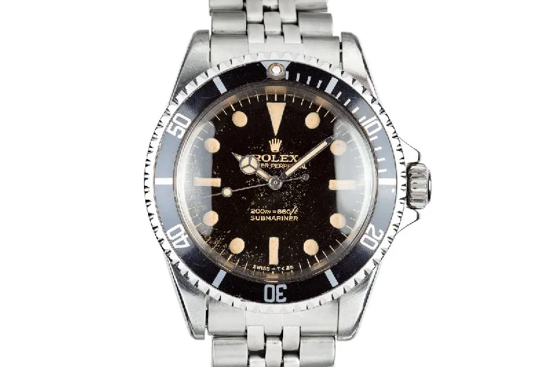 1966 Rolex Submariner 5513 with Gilt Bart Simpson Spider Dial-Rolex Day-Date 36mm White Dial Watch