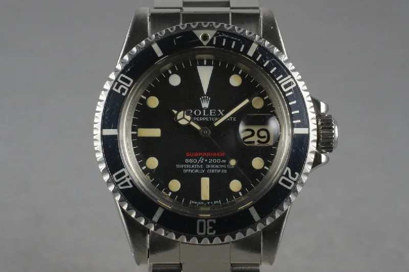 1970 Rolex Red Submariner 1680 with Mark IV Dial-Rolex Submariner Date 40mm Watch