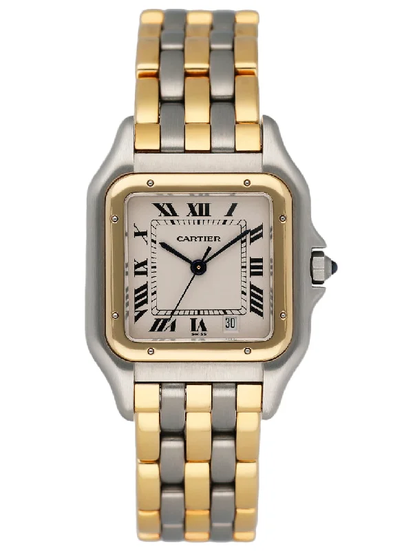 Cartier Panthere W25028B8 Three Row Midsize Ladies Watch-Cartier Men's Santos 100 Watch