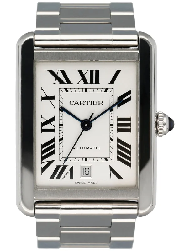 Cartier Tank Solo XL 3800 Mens Watch with Box & Papers-Cartier Love Necklace with Diamonds