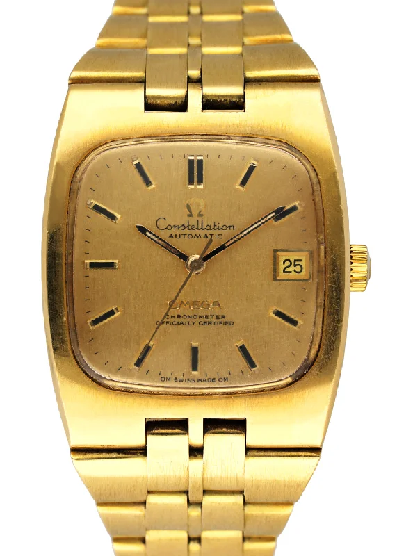 Omega Constellation Vintage 18K Yellow Gold Mens Watch-Omega Seamaster 300M James Bond Watch