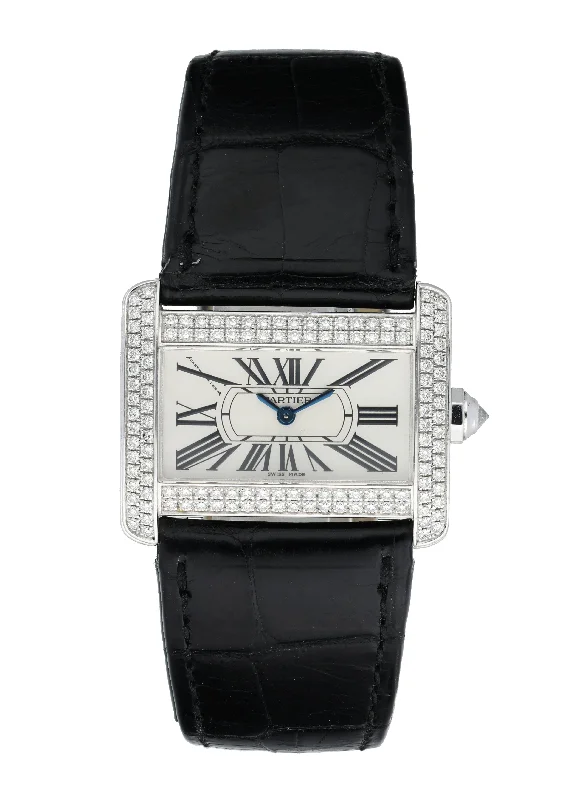 Cartier Tank Divan 2613 Diamond & 18K White Gold Ladies Watch Box & Paper-Cartier Panthère de Cartier Medium Watch