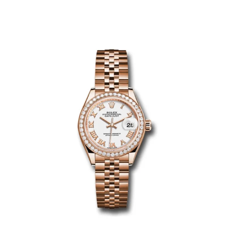 Rolex Lady Datejust 28mm - Ref: 279135rbr wrj - White Dial, 18K Rose Gold Jubilee Bracelet Women's Watch-Rolex GMT-Master II 126710BLRO Pepsi Bezel Watch