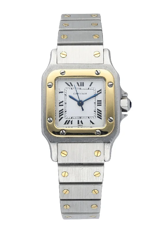 Cartier Santos Galbee Automatic Ladies Watch Box & Papers-Cartier Riviere Necklace Diamonds