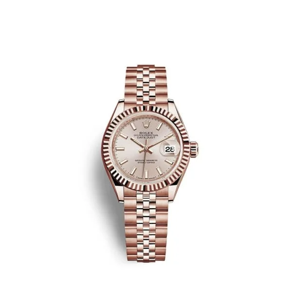 Rolex Lady Datejust 28mm - Ref: 279175-0003 - Sundust Dial, 18K Rose Gold Jubilee Bracelet Women's Watch-Rolex Explorer 39mm Watch