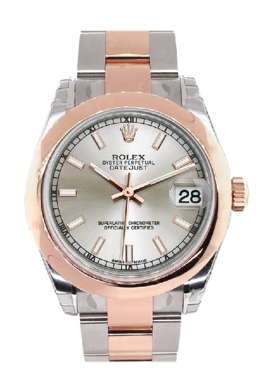 Rolex Datejust 31 Silver Dial 18K Rose Gold Two Tone Ladies Watch 178241-Rolex Daytona 116528 Watch