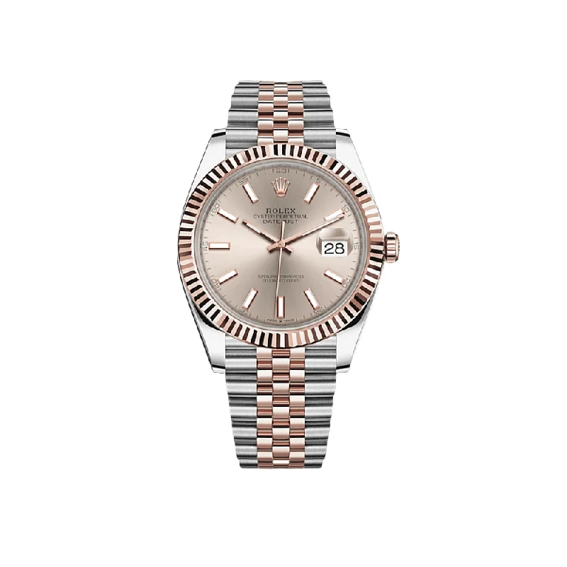 Rolex Datejust 126331 Rose Gold Stainless Steel Sundust Dial Jubilee-Rolex Sea-Dweller 4000m Watch