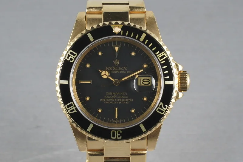 1980 Submariner 18K  16808 Black Nipple Dial with RSC Service Papers-Rolex GMT-Master II 126710BLNR Watch