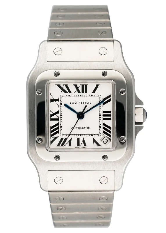 Cartier Santos W20098D6 Stainless Steel Mens Watch-Cartier Juste un Clou Ring for Men