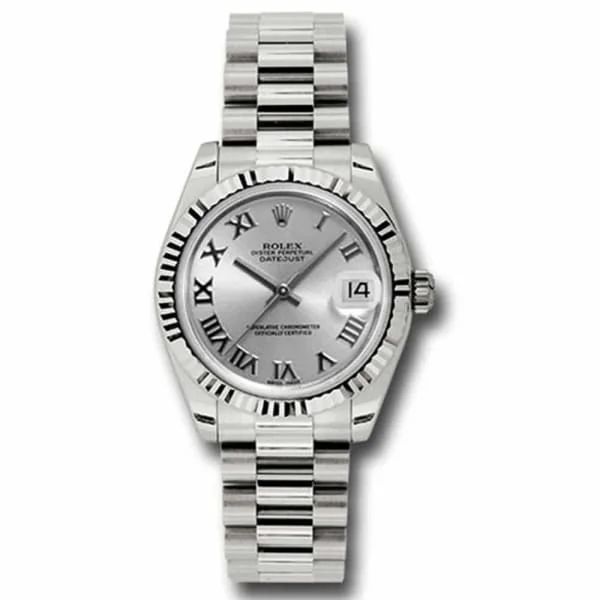 Rolex Datejust 31mm - Ref: 178279 rrp - Silver Dial, 18K White Gold President Bracelet Women's Watch-Rolex President Day-Date 40mm Watch