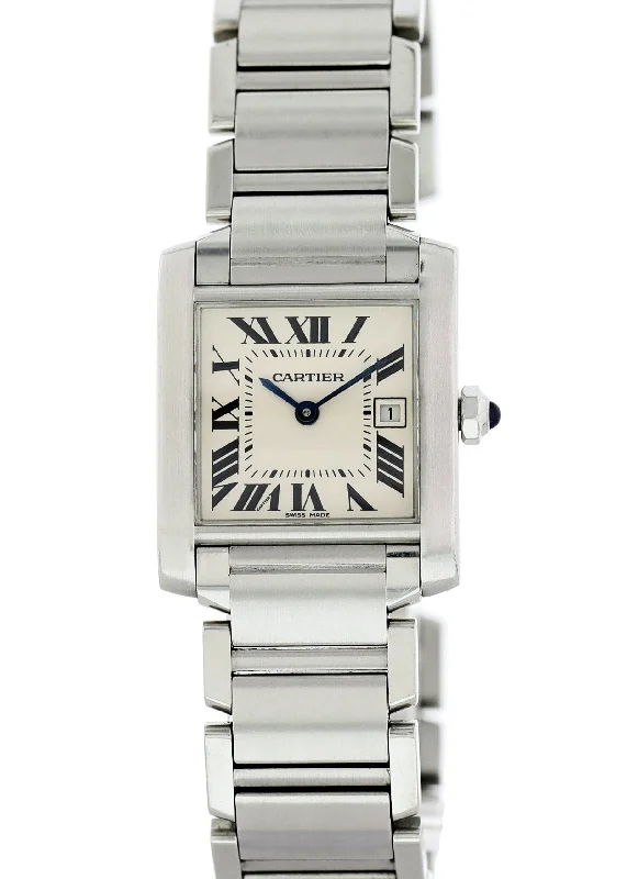 Cartier Tank Francaise 2465 Mid Size Watch-Cartier Clé de Cartier Watch for Women