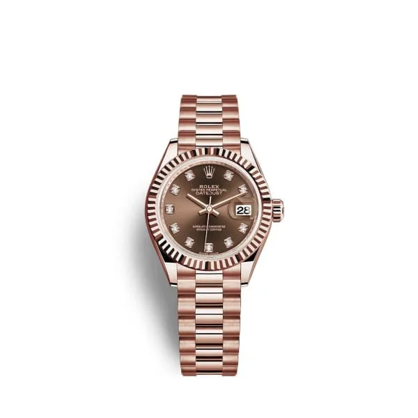 2024 Never Worn Rolex Lady Datejust 28mm - Ref: 279175-0016 - Chocolate Dial, 18K Rose Gold President Bracelet Women's Watch-Rolex Explorer II 42mm Watch