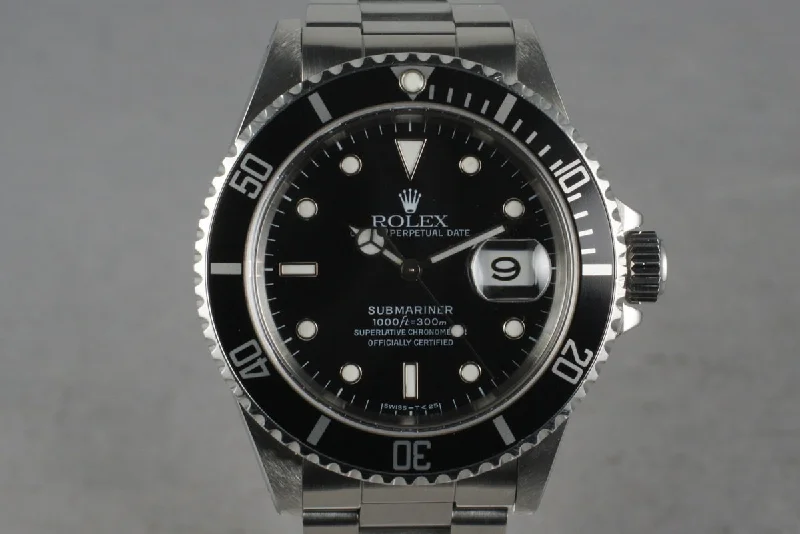 1991 Rolex Submariner 16610 with RSC Service Papers-Rolex Daytona 116520 Black Dial Watch