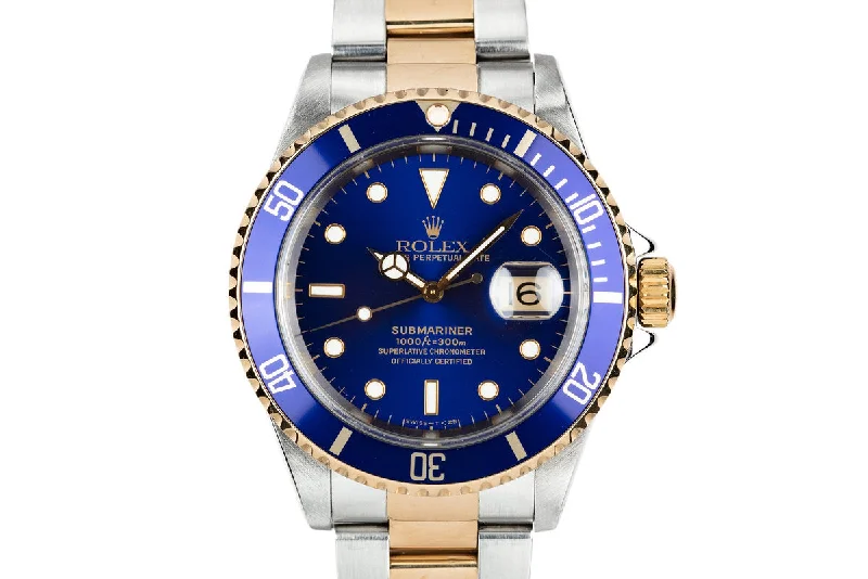 1997 Rolex Two-Tone Submariner 16613 Blue Dial with Box and Papers-Rolex Sea-Dweller 4000m Watch