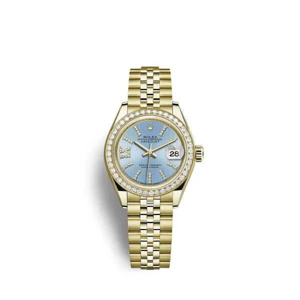 Rolex Lady Datejust 28mm - Ref: 279138rbr-0009 - Blue Dial, 18K Yellow Gold Jubilee Bracelet Women's Watch-Rolex Daytona 116520 Watch